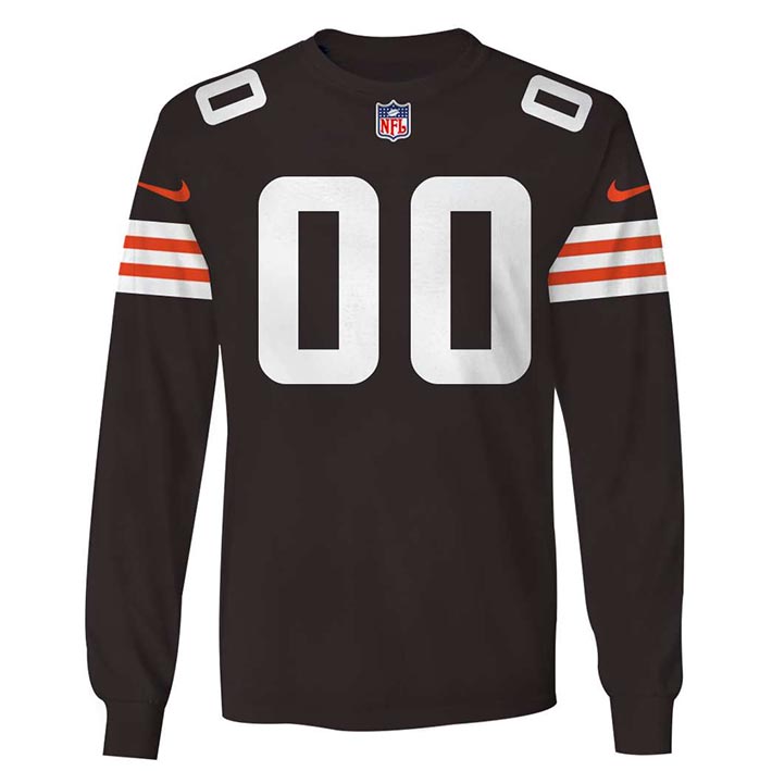 NFL Cleveland Browns Custom Name And Number 3D Hoodie, Shirt2