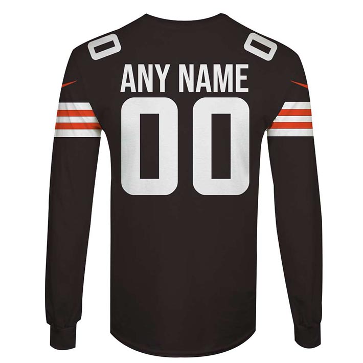 NFL Cleveland Browns Custom Name And Number 3D Hoodie, Shirt3