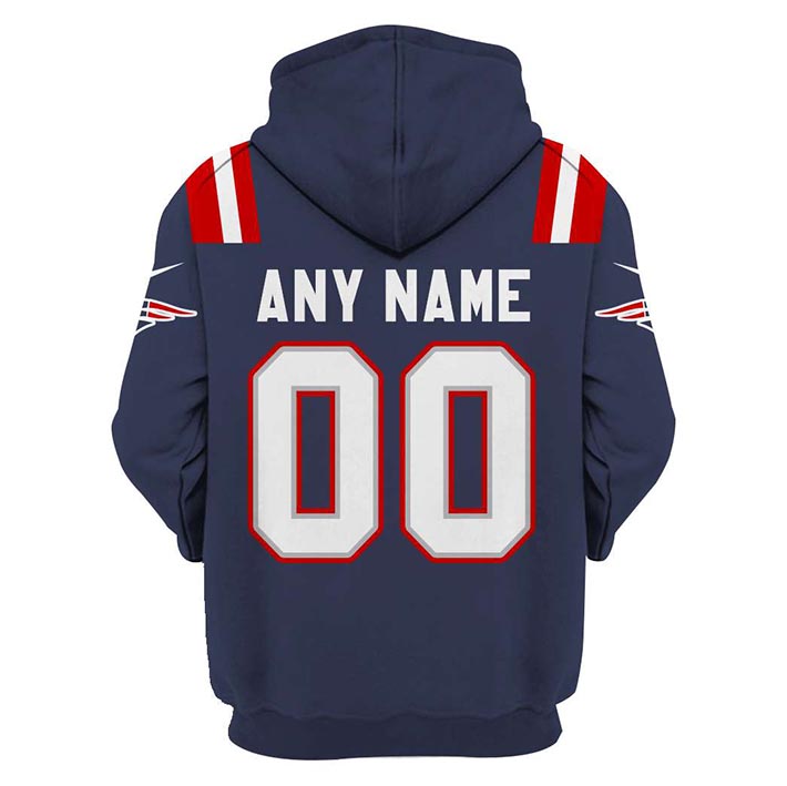 NFL New England Patriots Custom Name And Number 3D Hoodie, Shirt1