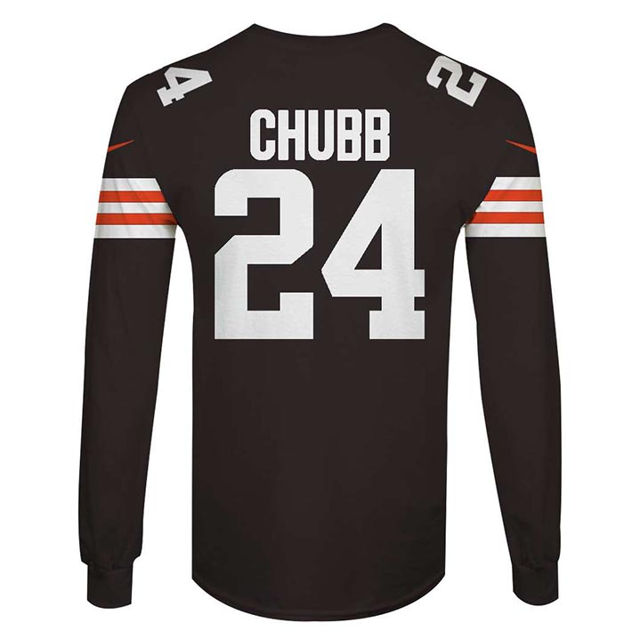 NFL Nick Chubb Stats 3D Hoodie, Shirt3