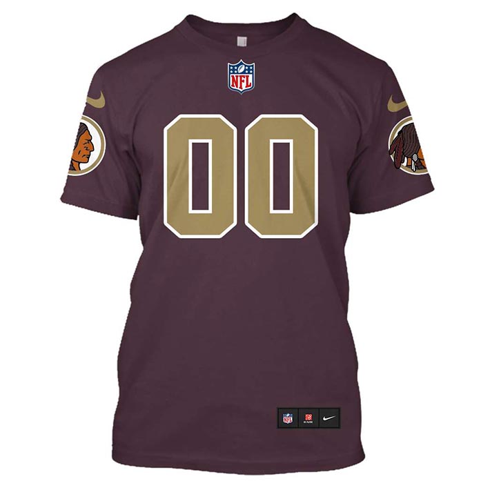 NFL Washington Redskins Custom Name And Number 3D Hoodie, Shirt1