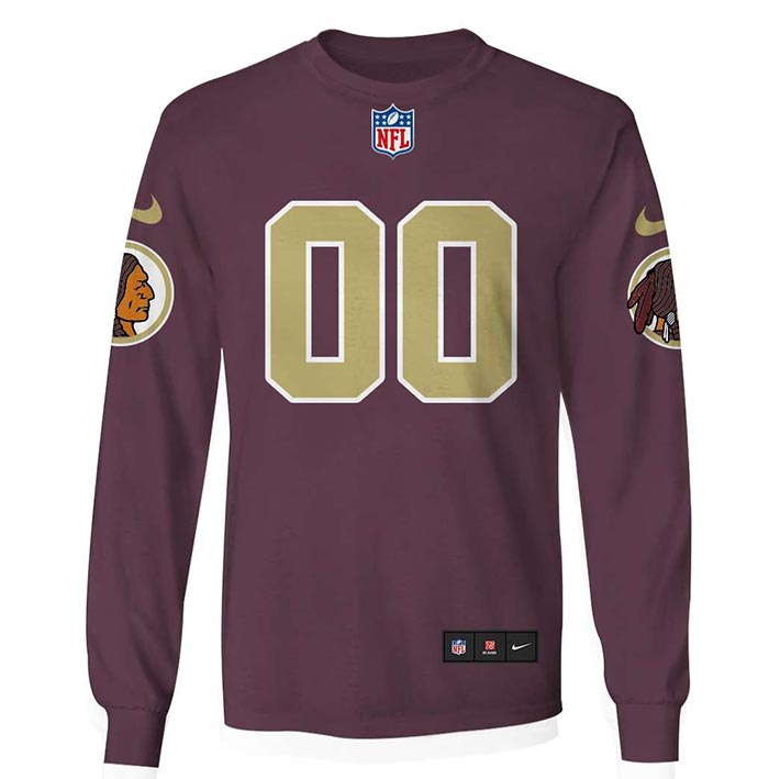 NFL Washington Redskins Custom Name And Number 3D Hoodie, Shirt2