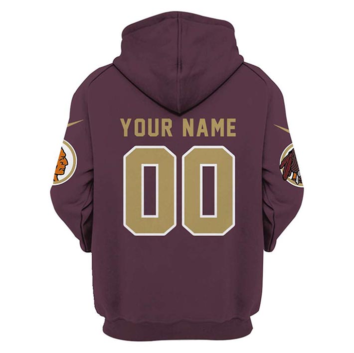NFL Washington Redskins Custom Name And Number 3D Hoodie, Shirt4