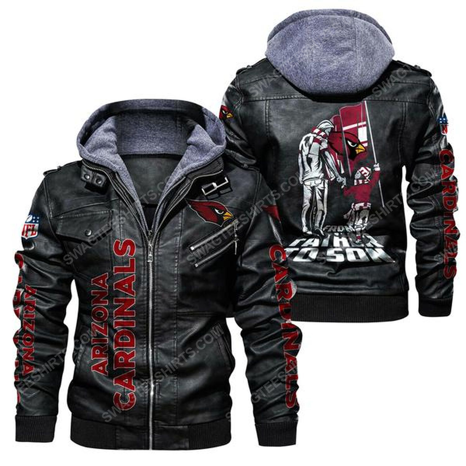 [special edition] National football league arizona cardinals from father to son leather jacket – Maria