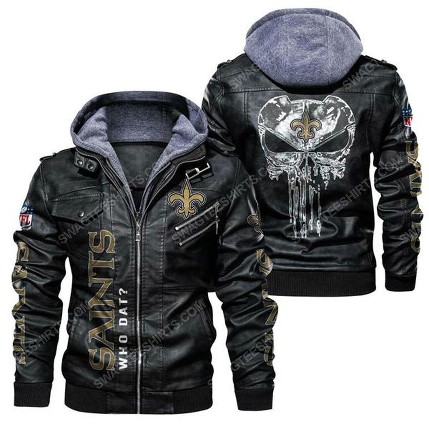 [special edition] National football league new orleans saints leather jacket – Maria