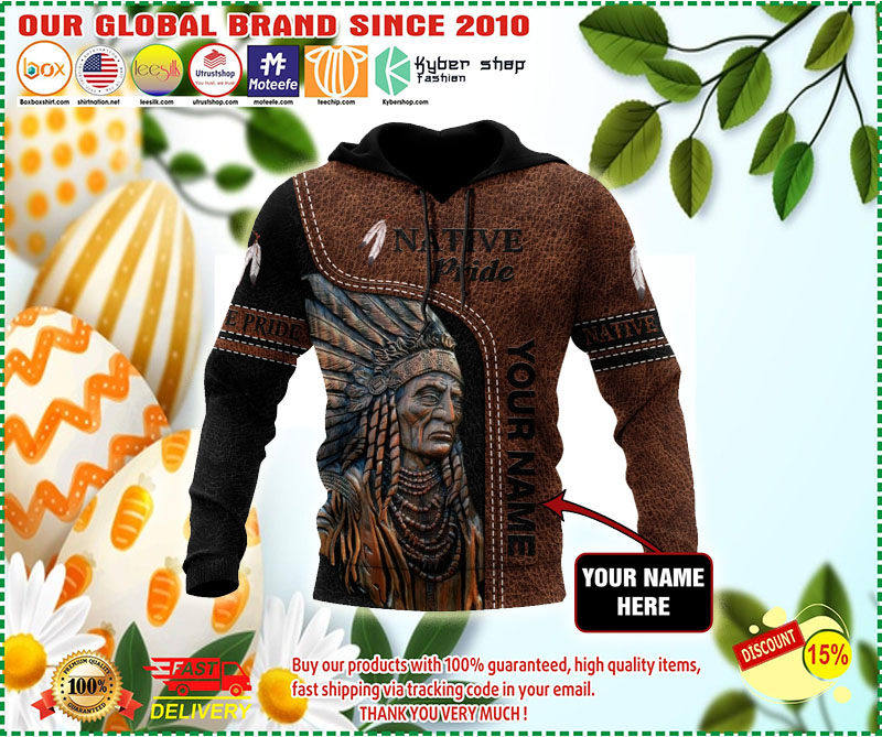 Native American Pride 3D hoodie custom name 1