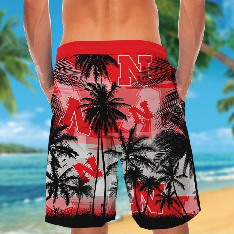 Nebraska Cornhuskers football Hawaiian Tropical shirt, short 4