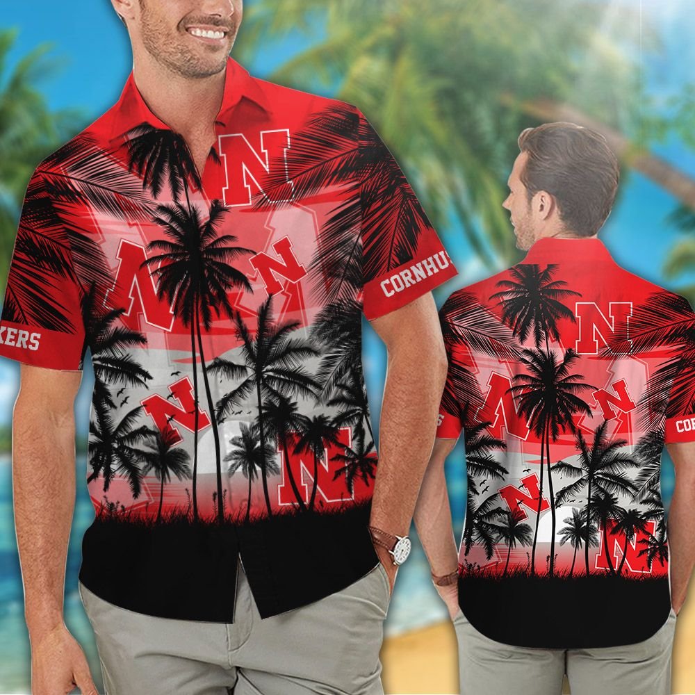 Nebraska Cornhuskers football Hawaiian Tropical shirt, short