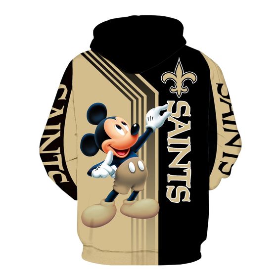 New Orleans Saints Mickey Mouse 3D Hoodie1