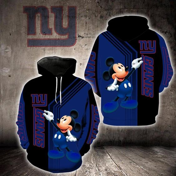 New York Giants Mickey Mouse 3D Hoodie2