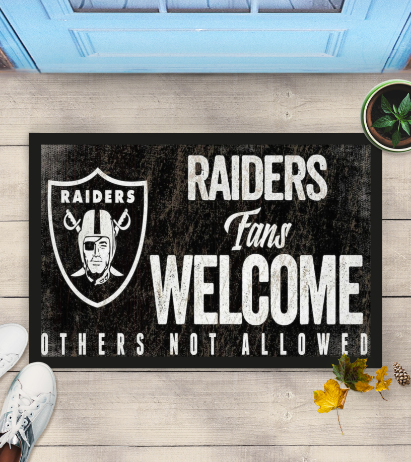 Las Vegas Raiders fans welcome others not allowed doormat