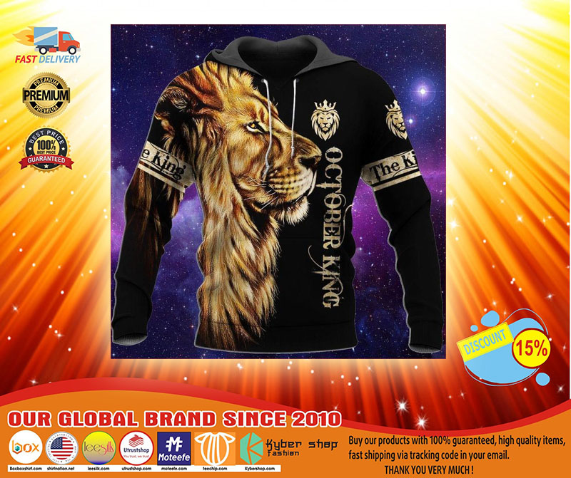 October lion king 3d hoodie3