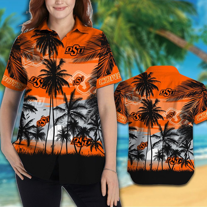 Oklahoma State Cowboys Tropical Hawaiian Shirt, Short1