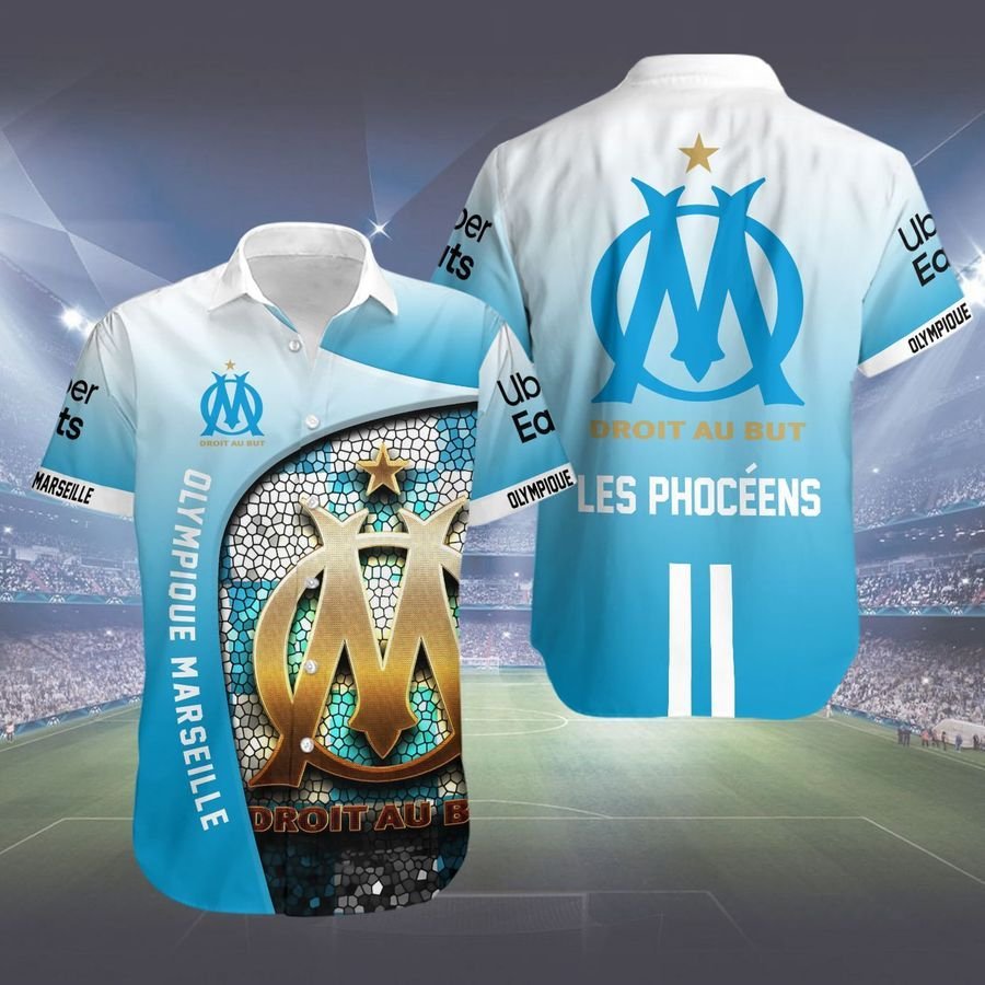 Olympique Marseille hawaiian shirt