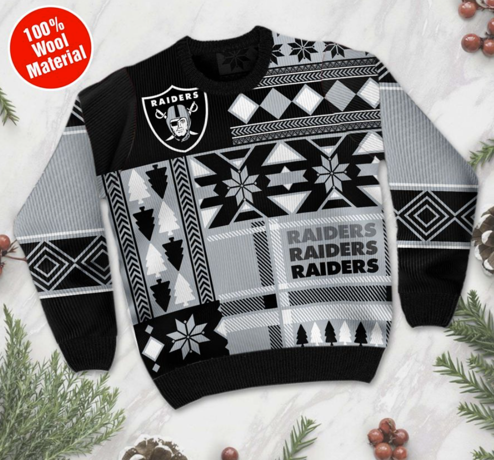 Personalized Oakland Raiders ugly sweater 1