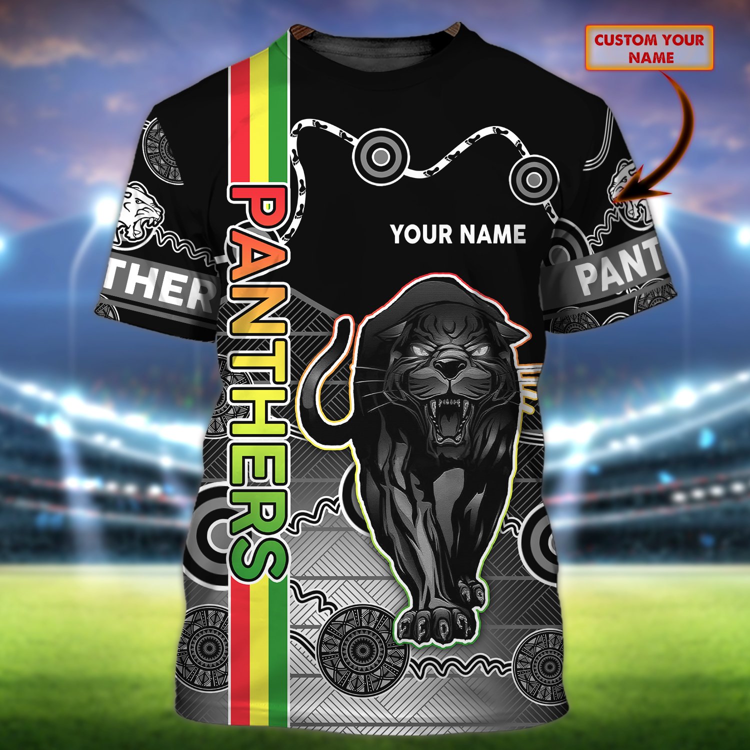 Panthers Penrith Leagues Club custom personalized name 3d shirt
