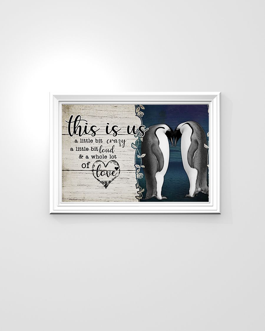Penguin this is us a little crazy custom personalized name poster 1