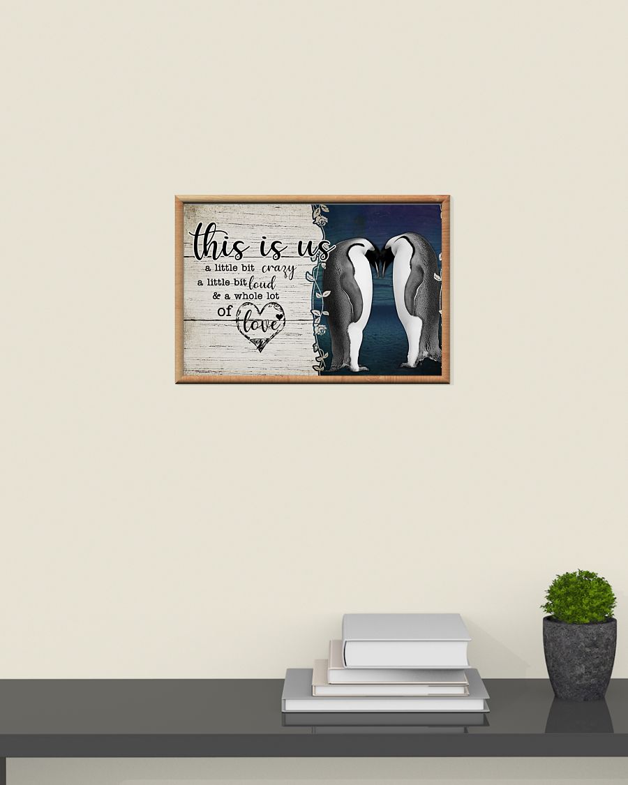 Penguin this is us a little crazy custom personalized name poster 2