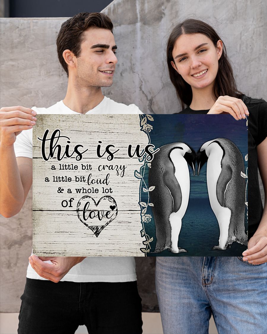 Penguin this is us a little crazy custom personalized name poster 3