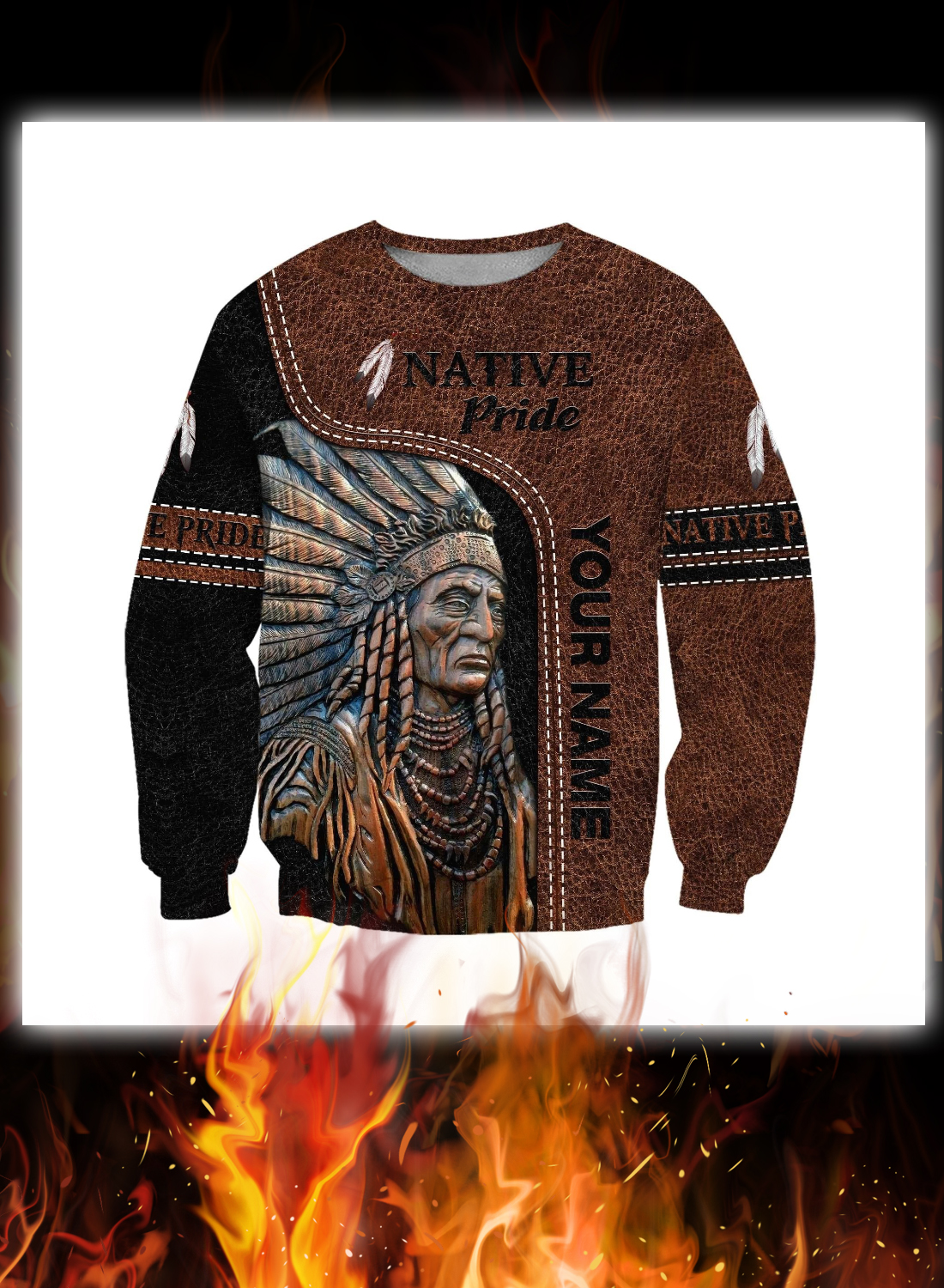 Personalized Custom Name Native Pride American 3D All Over Printed Hoodie 2