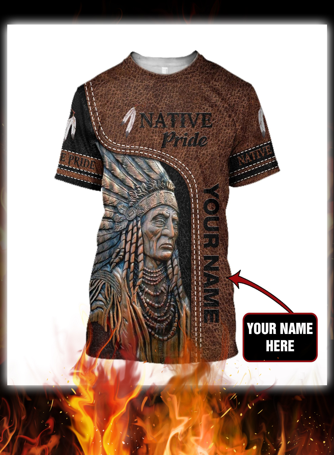 Personalized Custom Name Native Pride American 3D All Over Printed Hoodie 3