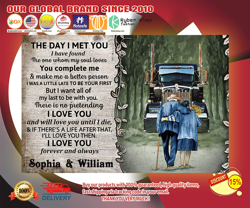 Personalized Truck The day I met you I custom name poster 3