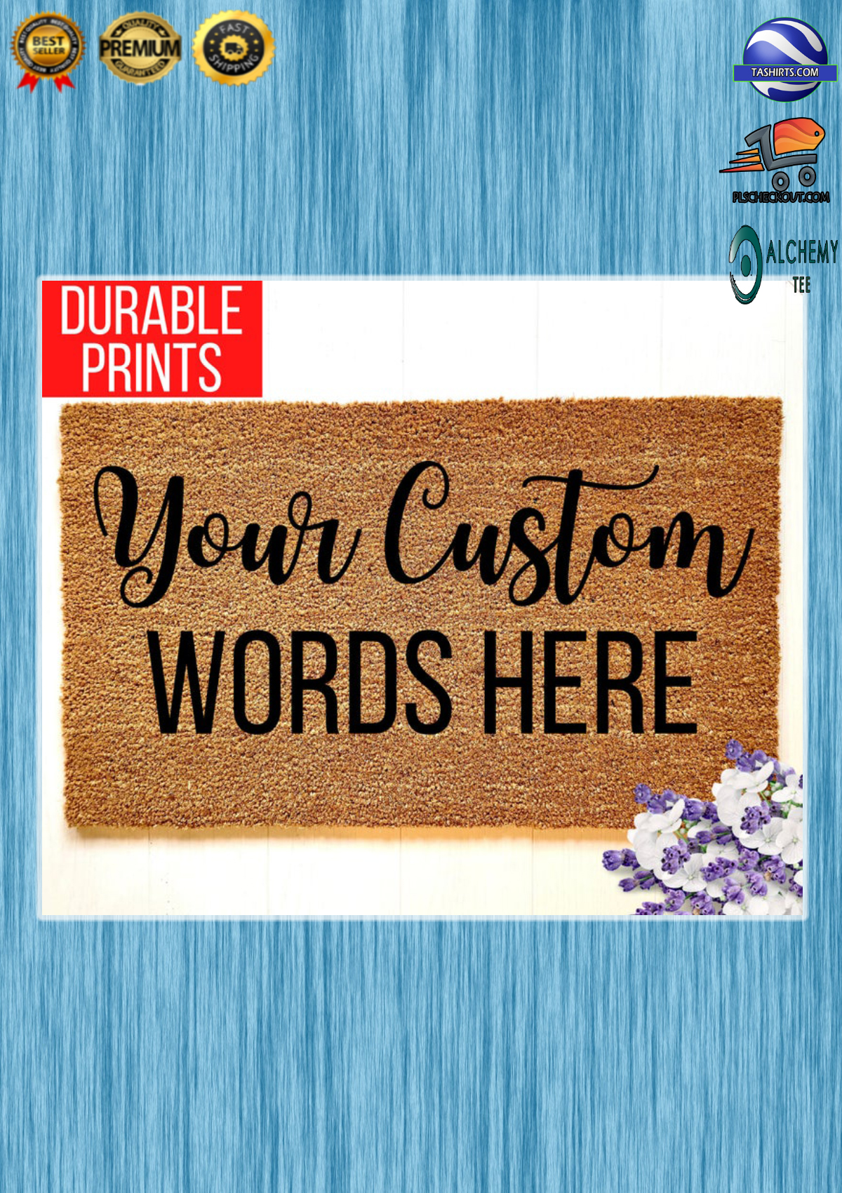 Personalized custom customized words housewarming doormat 1