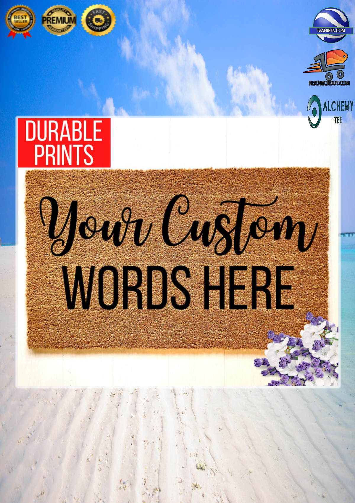 Personalized custom customized words housewarming doormat 3