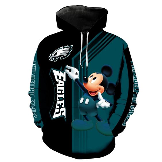 Philadelphia Eagles Mickey Mouse 3D Hoodie