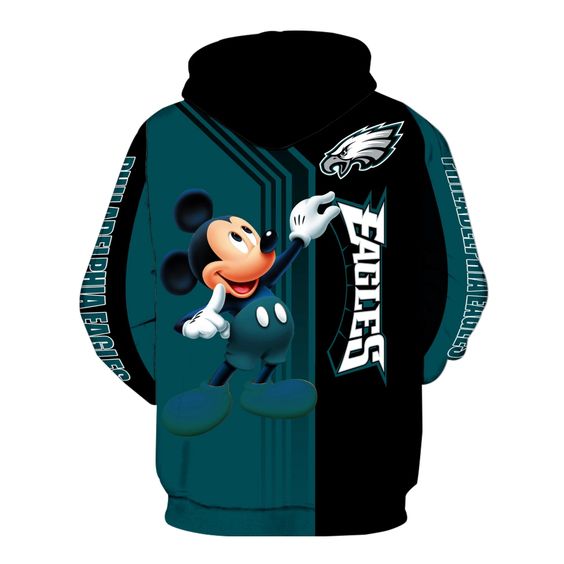 Philadelphia Eagles Mickey Mouse 3D Hoodie1