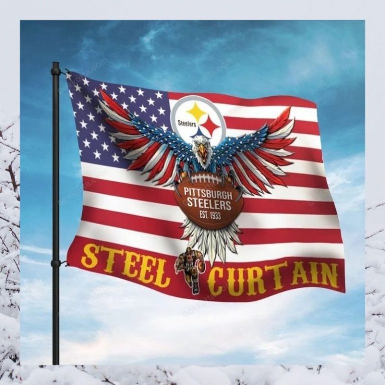 Pittsburgh Steelers American flag eagle flag 2