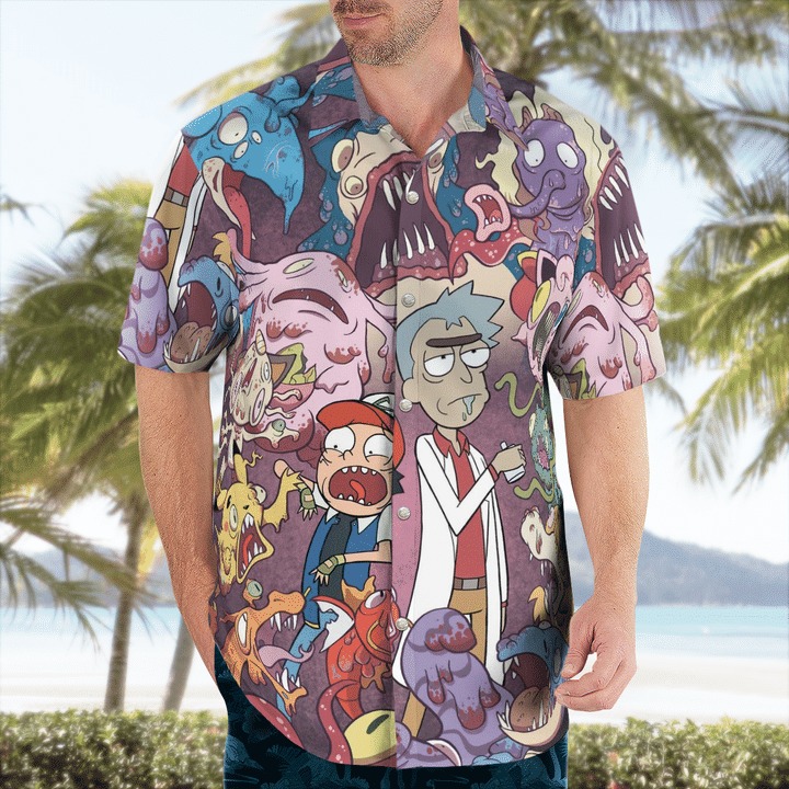 Pokemon Rick and Morty hawaiian shirt – LIMITED EDITION