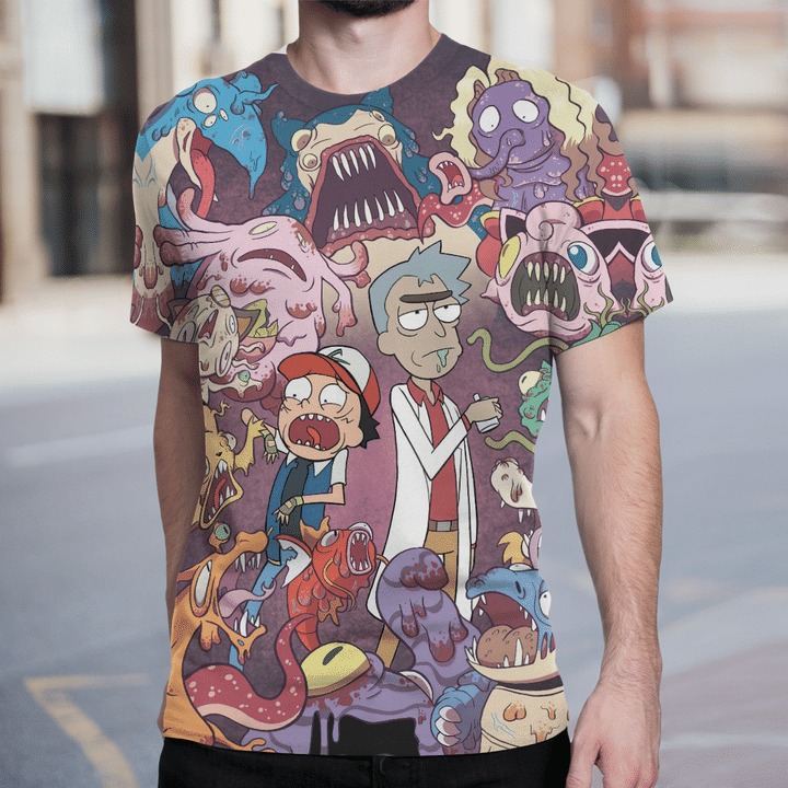 Pokemon Rick and Morty 3d shirt, hoodie – LIMITED EDITION