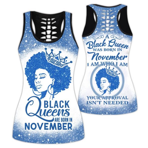 Presonalized Name Black Queen Are Born In November 3D All Over Print Shirt 5