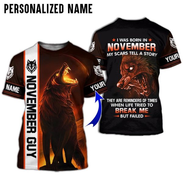 [New Item] Personalized Name Evil Wolf November Guy 3D All Over Print Shirt – Hothot 061021