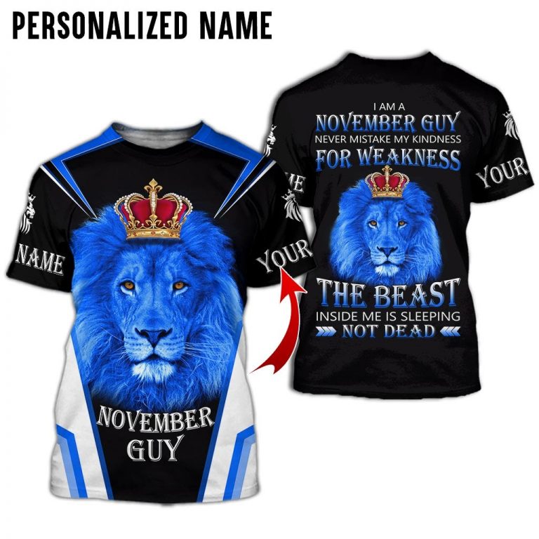 Presonalized Name Lin King November Guy 3D All Over Print Shirt