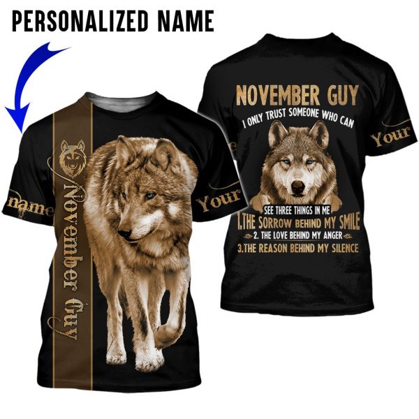 [New Item] Personalized Name Wolf November Guy 3D All Over Print Shirts – Hothot 061021