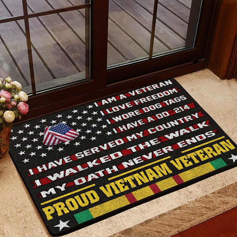 Proud Vietnam veteran DD-214 doormat