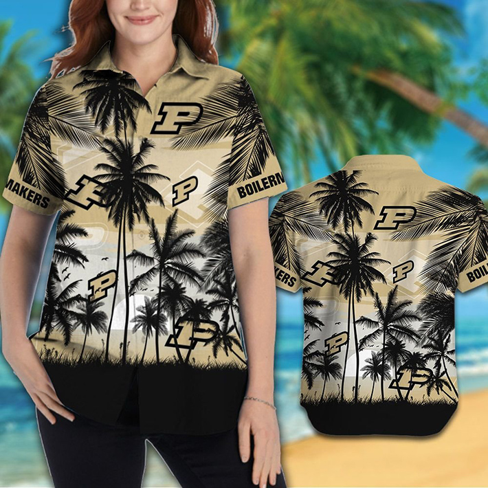 Purdue Boilermakers Tropical Hawaiian Shirt, Short1