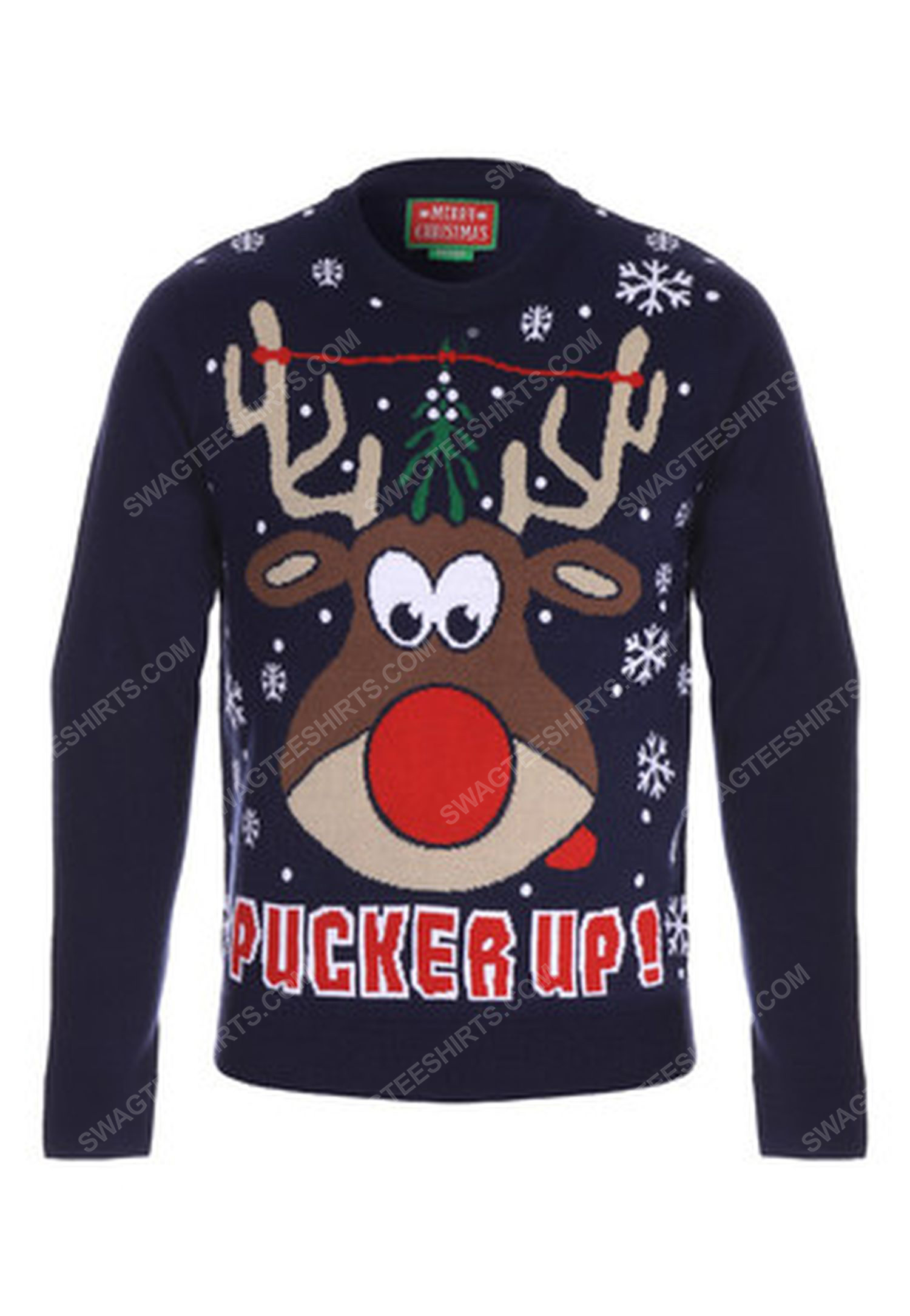 [special edition] The reindeer bucker up full print ugly christmas sweater – maria