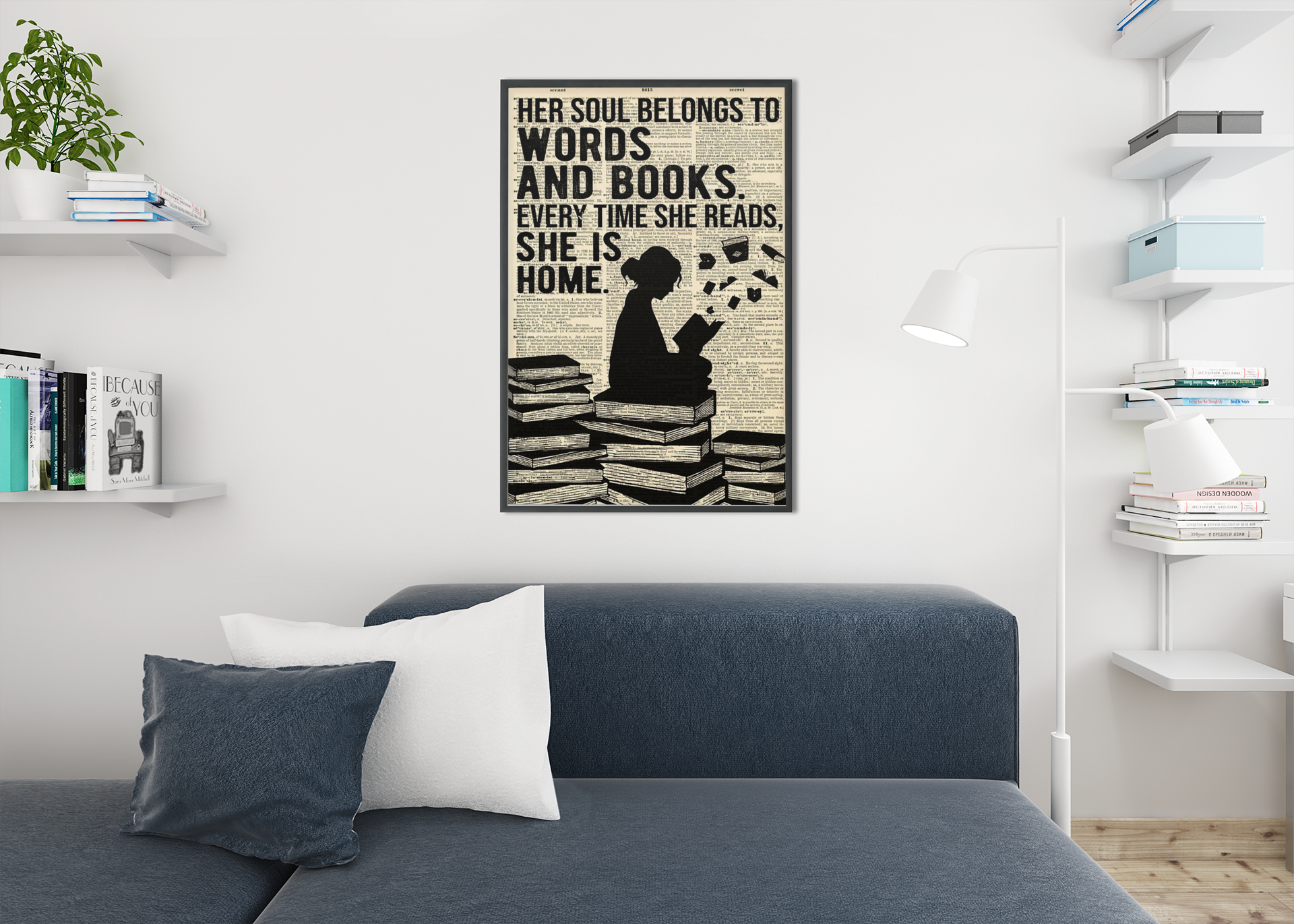 Reading her soul belongs to words and books poster 4