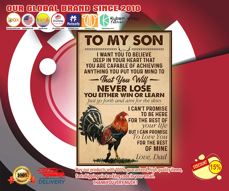 Rooster to my son poster