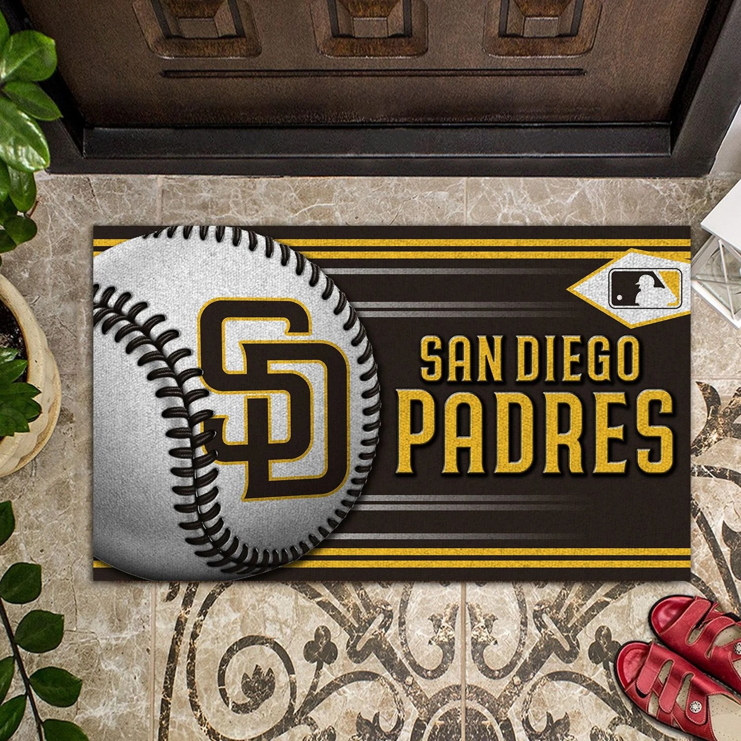San Diego Padres Baseball Doormat