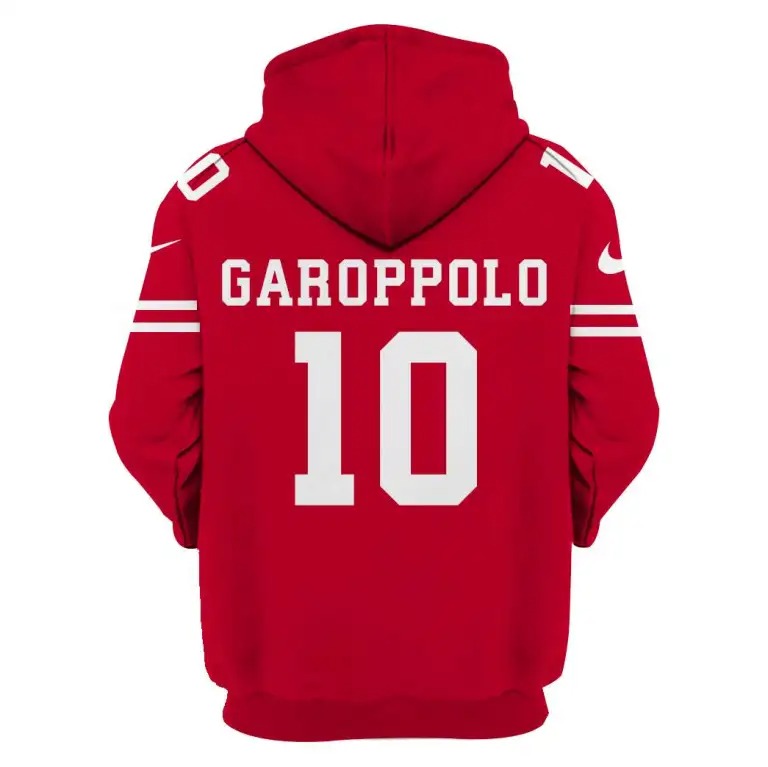 San Francisco 49ers 10 Garoppolo 3D Shirt Hoodie1