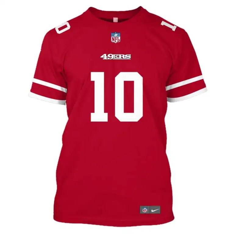 San Francisco 49ers 10 Garoppolo 3D Shirt Hoodie2