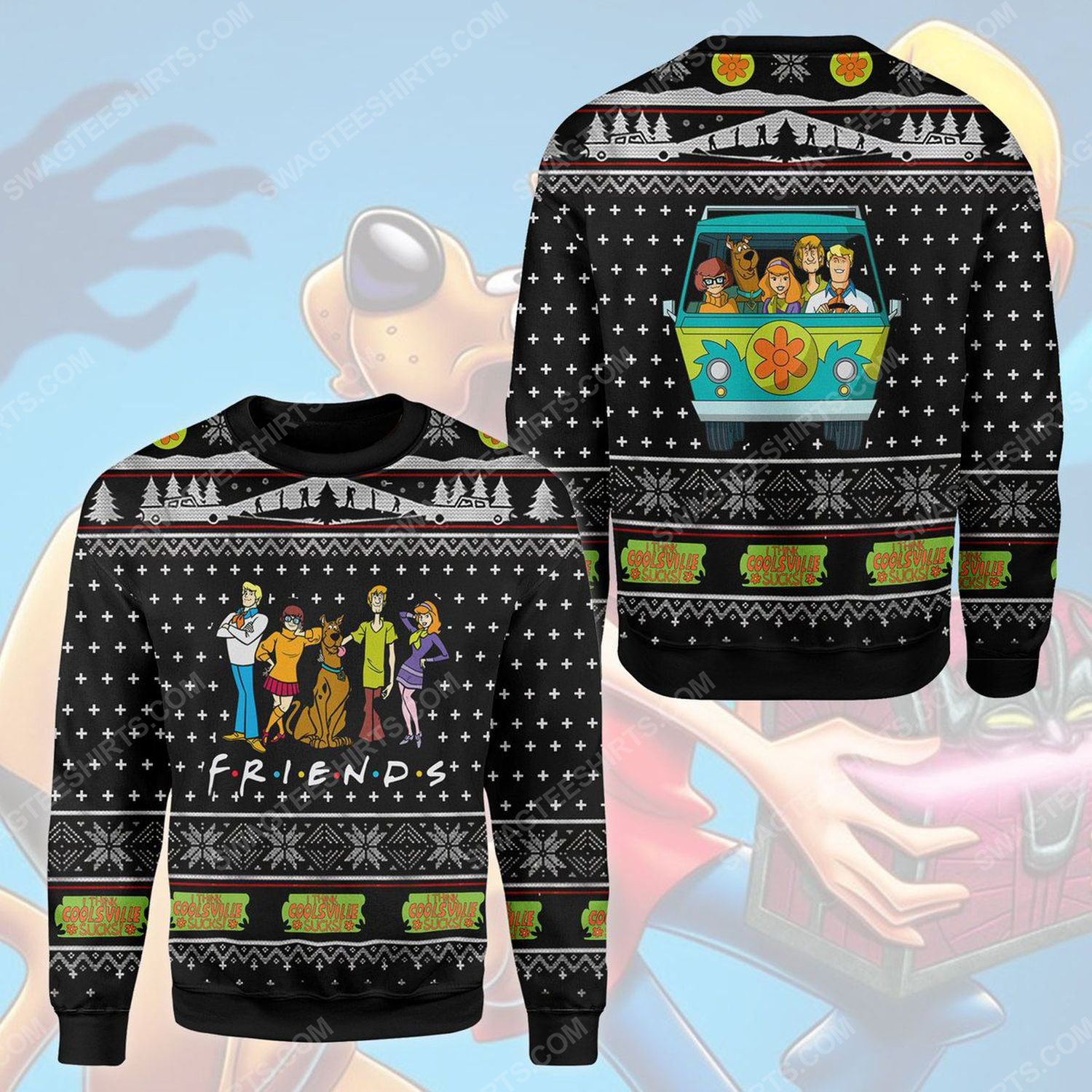 [special edition] Scooby doo friends tv show ugly christmas sweater – maria