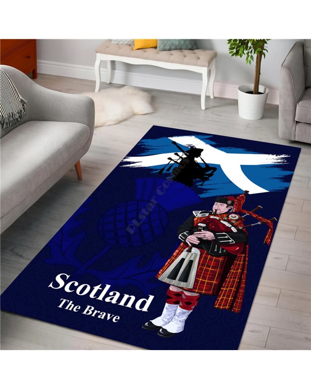 Scotland the brave man rug 1