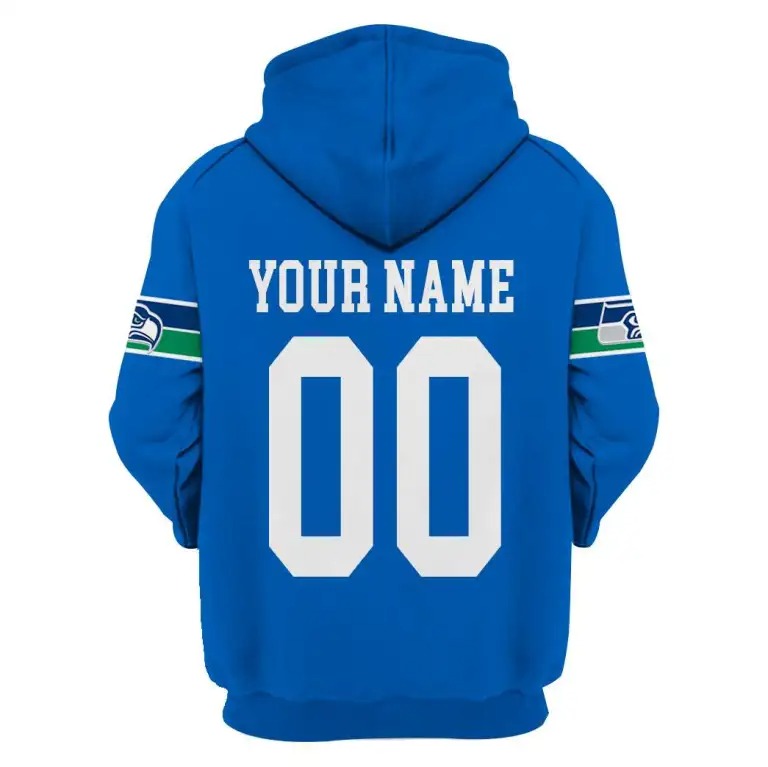 Seattle Seahawks Custom Name And Number 3D Shirt Hoodie1