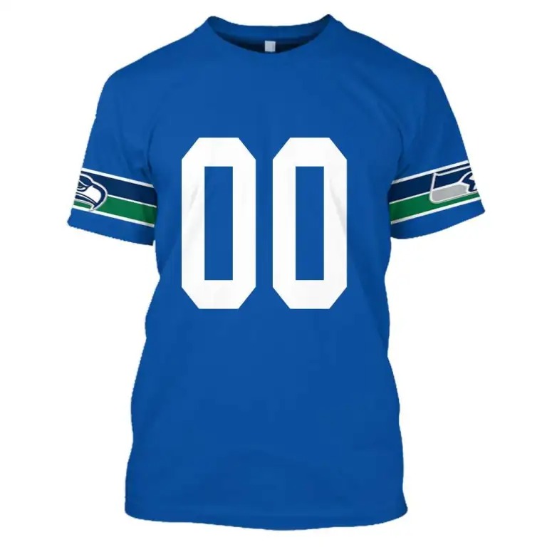 Seattle Seahawks Custom Name And Number 3D Shirt Hoodie2