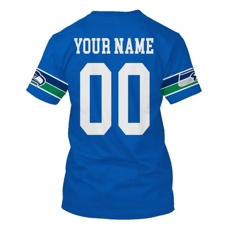 Seattle Seahawks Custom Name And Number 3D Shirt Hoodie3